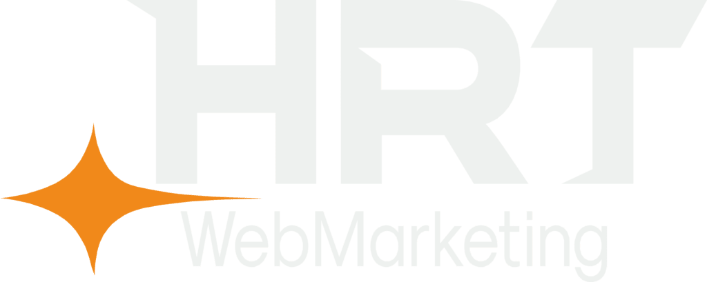 Logo de couleur blanc de l'entreprise Hrt Webmarketing